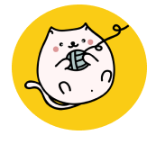 cat with yarn